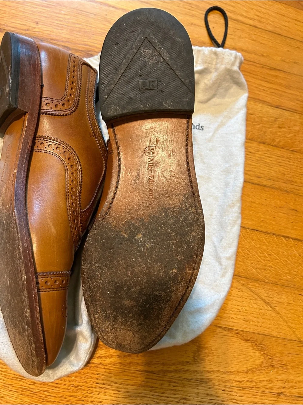 Allen Edmonds Walnut Brown Leather Strand Oxford Dress Shoes and Belt - Men